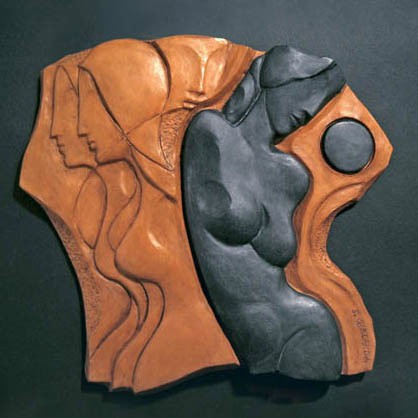 Nyx (la notte) - terracotta cm 33x33 - 2009