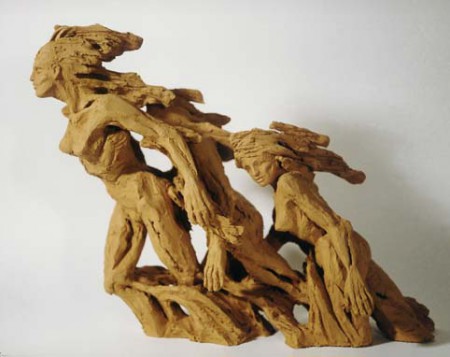 Verso l'alto - terracotta, cm 32h - 1999